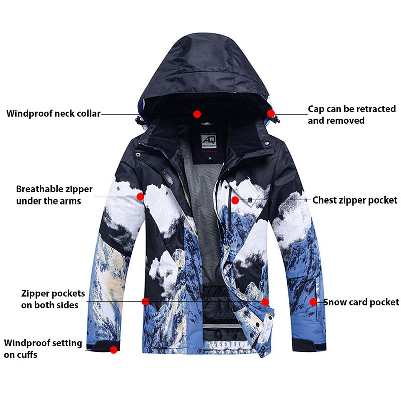 Naujas storas šiltas moteriškas slidinėjimo kostiumas lauko slidinėjimo apranga vėjui atsparus vandeniui atsparus snieglenčių kostiumas sniego kelnės Sportinė žieminė moteriška striukė