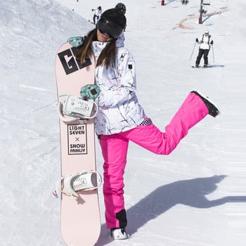 2022 Спортни женски комплекти за каране на ски Яке Панталони Дамски снежен костюм Открит сноуборд Дамски анцуг Планински топлинни дрехи Skyler