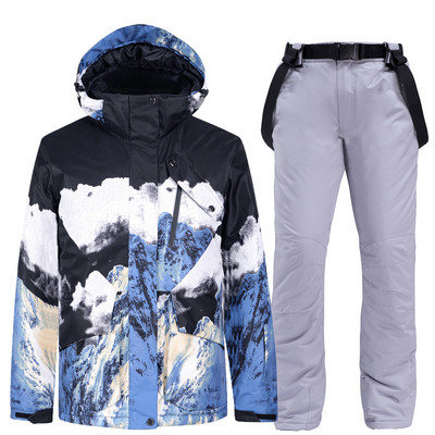 Nova topla snježna planinska odjeća Skijaška odijela za muškarce Žene Parovi Vjetrootporno vodootporno odijelo za daskanje Skijaška jakna Kombinezon