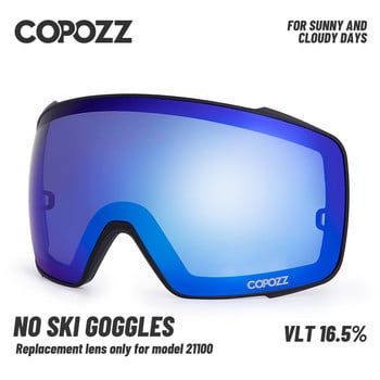 Неполяризирани резервни лещи за ски очила COPOZZ за модел 21100 ски очила, очила за сняг, лещи за очила (само за лещи)