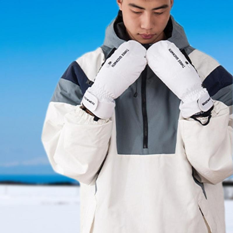 Unisex slidinėjimo pirštinės 2 pirštai snieglenčių pirštinės Sniego motociklas Žiemos slidinėjimas Kumštinė Vėjui atspari vandeniui Sniego pirštinės moterims Vyrams