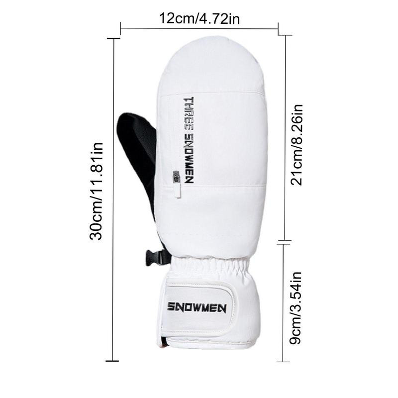 Unisex slidinėjimo pirštinės 2 pirštai snieglenčių pirštinės Sniego motociklas Žiemos slidinėjimas Kumštinė Vėjui atspari vandeniui Sniego pirštinės moterims Vyrams