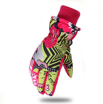WILD SNOW Vaikams Moteriškos slidinėjimo pirštinės Snieglenčių pirštinės Žieminės moteriškos lauko sniego sportinės kumštinės pirštinės vandeniui atsparios šiltos pirštinės, H-618