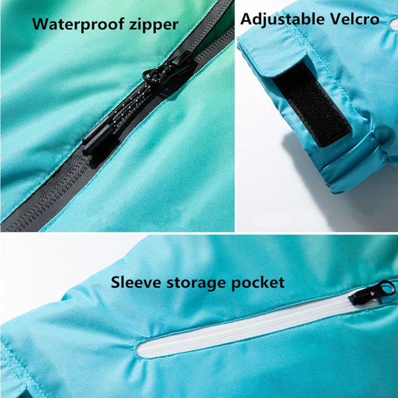 Unisex slidinėjimo apranga Vyriška Moteriška Storas Šiltas Slidinėjimo Kostiumas Neperpučiamas snieglenčių rinkinys Neperšlampamas slidinėjimo snieglenčių striukės kelnių komplektas