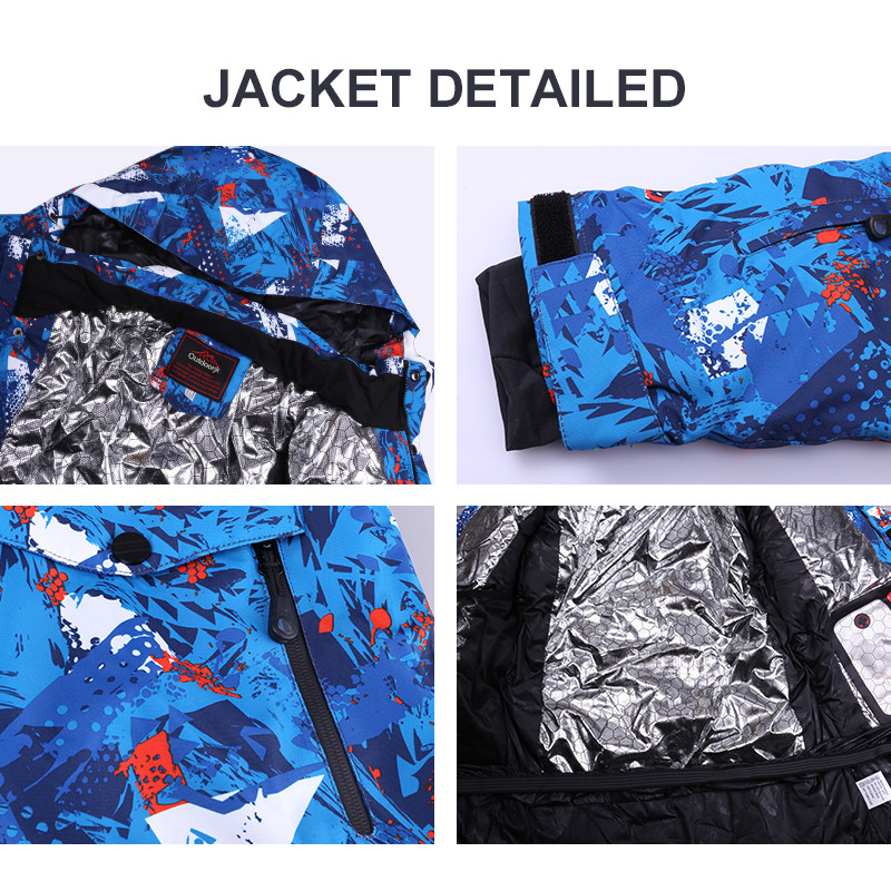 Žieminis slidinėjimo kostiumas vyriškas, moteriškas, neperpučiamas slidinėjimo striukė, neperšlampamas kelnių komplektas, šiltas lauke slidinėjimo ir snieglenčių striukė