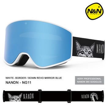 NANDN ски очила двойни слоеве UV400 против мъгла голяма ски маска очила ски сняг мъже жени сноуборд очила