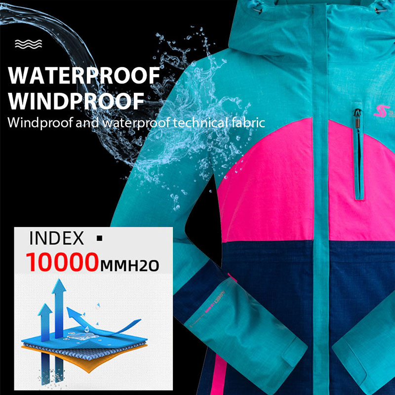 Costum de schi pentru femei, iarnă, în aer liber, cald, rezistent la vânt, impermeabil, pentru schi, pentru snowboard, jachetă de schi respirabilă pentru femei, pantaloni de schi, costum pentru zăpadă