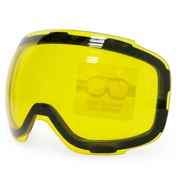 Оригинални жълти гравирани магнитни лещи за ски очила GOG-2181 против замъгляване UV400 ски очила очила за сняг нощно каране на ски (само лещи)