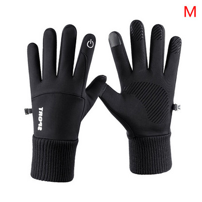 Muške zimske vodootporne biciklističke rukavice Sportovi na otvorenom Trčanje Motocikl Skijanje Zaslon osjetljiv na dodir Rukavice od flisa Neklizajuće Tople pune prste