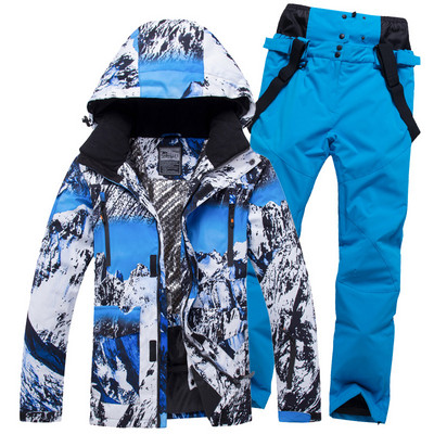 Nový lyžiarsky oblek pre mužov, outdoorové športy, snowboardová bunda, overal, vetruodolný, nepremokavý, snehové nohavice, lyžiarsky set, zahustené teplé oblečenie