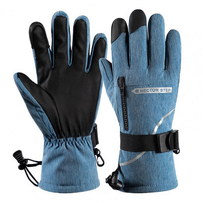 1 poros dydis M-XL žiemos šiltos snieglenčių slidinėjimo pirštinės vyrams moterims, vaikams, sniego pirštinės, vandeniui atsparios slidinėjimo kvėpuojančios pirštinės