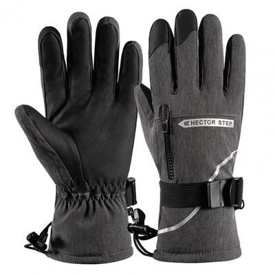 1 poros dydis M-XL žiemos šiltos snieglenčių slidinėjimo pirštinės vyrams moterims, vaikams, sniego pirštinės, vandeniui atsparios slidinėjimo kvėpuojančios pirštinės