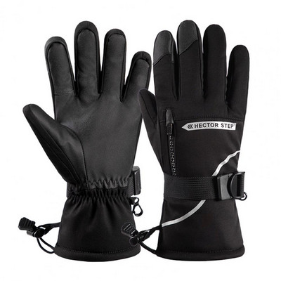 1 poros dydis M-XL žiemos šiltos snieglenčių slidinėjimo pirštinės vyrams moterims, vaikams, sniego pirštinės, vandeniui atsparios slidinėjimo kvėpuojančios pirštinės