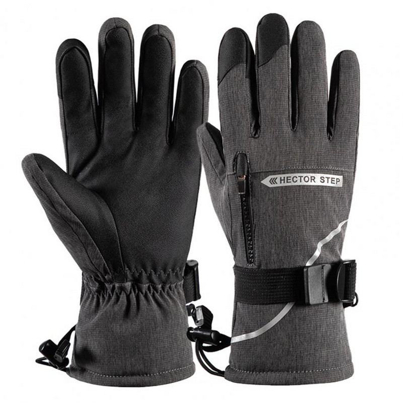 1 poros dydis M-XL žiemos šiltos snieglenčių slidinėjimo pirštinės vyrams moterims, vaikams, sniego pirštinės, vandeniui atsparios slidinėjimo kvėpuojančios pirštinės