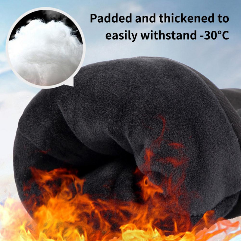 1 poros dydis M-XL žiemos šiltos snieglenčių slidinėjimo pirštinės vyrams moterims, vaikams, sniego pirštinės, vandeniui atsparios slidinėjimo kvėpuojančios pirštinės