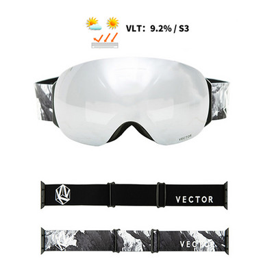 Keičiamas dirželis Dovana OTG Slidinėjimo snieglenčių akiniai Moteriški Vyriški Slidinėjimo akiniai Kaukė UV400 Sniego apsauga Akiniai suaugusiems Sferiniai