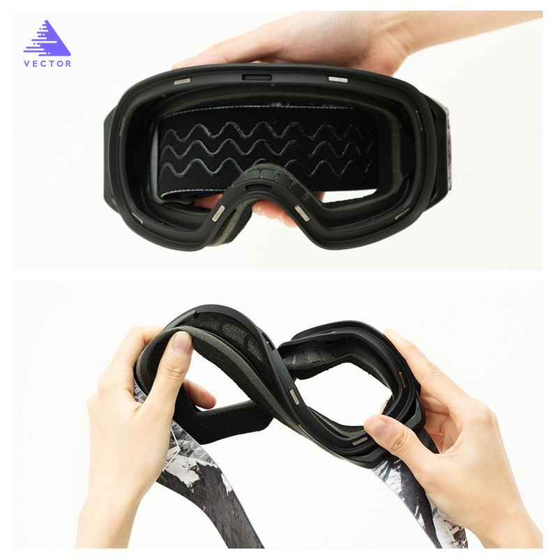 Keičiamas dirželis Dovana OTG Slidinėjimo snieglenčių akiniai Moteriški Vyriški Slidinėjimo akiniai Kaukė UV400 Sniego apsauga Akiniai suaugusiems Sferiniai