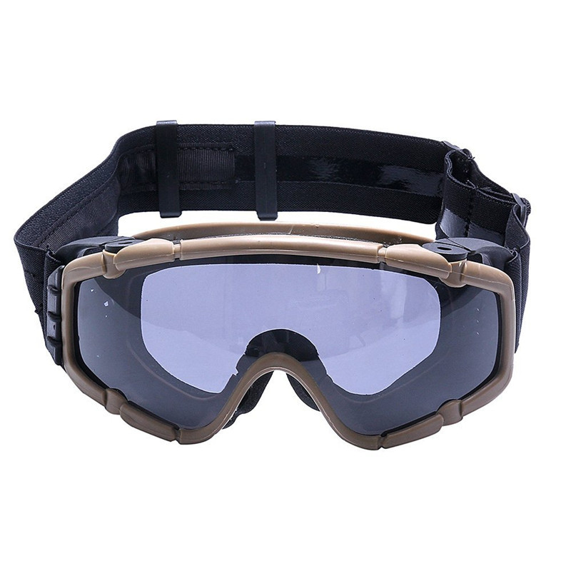 FMA Tactical SI-Balistiniai nuo rasojimo akiniai su ventiliatoriaus apsauga nuo dulkių lauko Airsoft dažasvydžio apsauginiai akiniai su 2 lęšiais