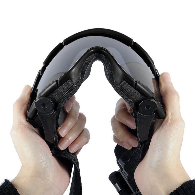 FMA Tactical SI-Balistiniai nuo rasojimo akiniai su ventiliatoriaus apsauga nuo dulkių lauko Airsoft dažasvydžio apsauginiai akiniai su 2 lęšiais