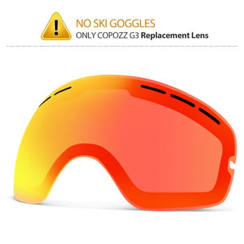 COPOZZ Детски резервни лещи Само малък размер Детски двойни UV400 противозамъгляващи очила за каране на ски Момичета Момчета за сноуборд GOG-243