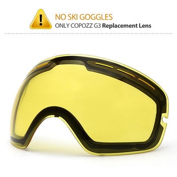 COPOZZ Детски резервни лещи Само малък размер Детски двойни UV400 противозамъгляващи очила за каране на ски Момичета Момчета за сноуборд GOG-243