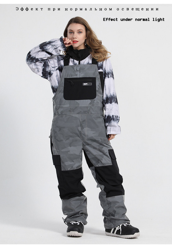 Moteriškos ir vyriškos sniego juostelės Kelnės žieminės ledo kelnės Snieglentės Drabužiai Laisvi Siamo kombinezonai Neperšlampami slidinėjimo kostiumai Nešioti Seilinukas