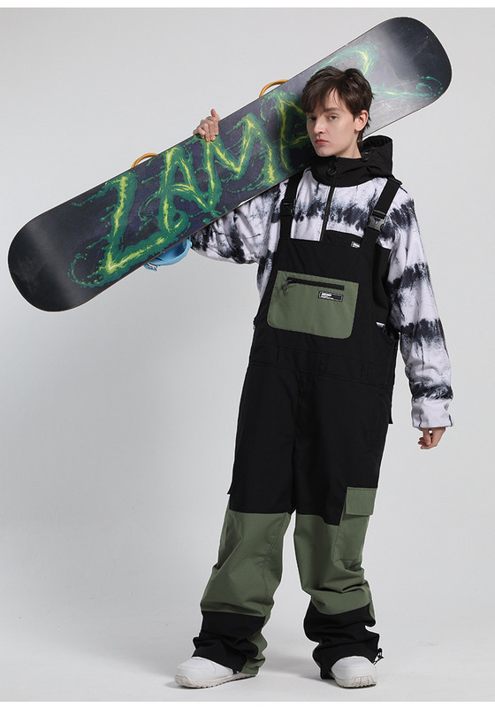 Moteriškos ir vyriškos sniego juostelės Kelnės žieminės ledo kelnės Snieglentės Drabužiai Laisvi Siamo kombinezonai Neperšlampami slidinėjimo kostiumai Nešioti Seilinukas