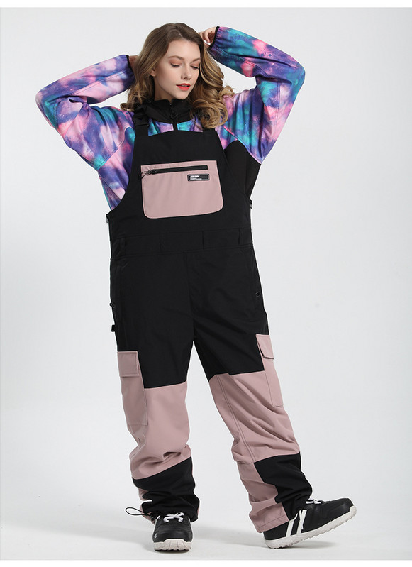 Moteriškos ir vyriškos sniego juostelės Kelnės žieminės ledo kelnės Snieglentės Drabužiai Laisvi Siamo kombinezonai Neperšlampami slidinėjimo kostiumai Nešioti Seilinukas