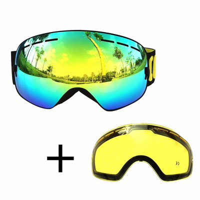 COPOZZ prekės ženklo slidinėjimo akiniai Slidinėjimo akiniai Dvigubi lęšiai UV400 Nerasojantys suaugusiųjų snieglenčių slidinėjimo akiniai Moteriški Vyriški Sniego akiniai