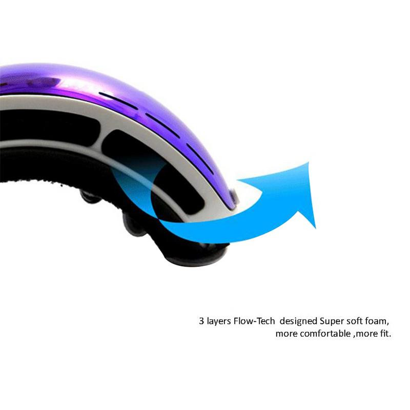 COPOZZ prekės ženklo slidinėjimo akiniai Slidinėjimo akiniai Dvigubi lęšiai UV400 Nerasojantys suaugusiųjų snieglenčių slidinėjimo akiniai Moteriški Vyriški Sniego akiniai