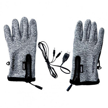USB електрически нагревател Риболов Топли ръкавици Акумулаторна затопляща ръка с докосване на голи пръсти за каране на мотоциклет на открито