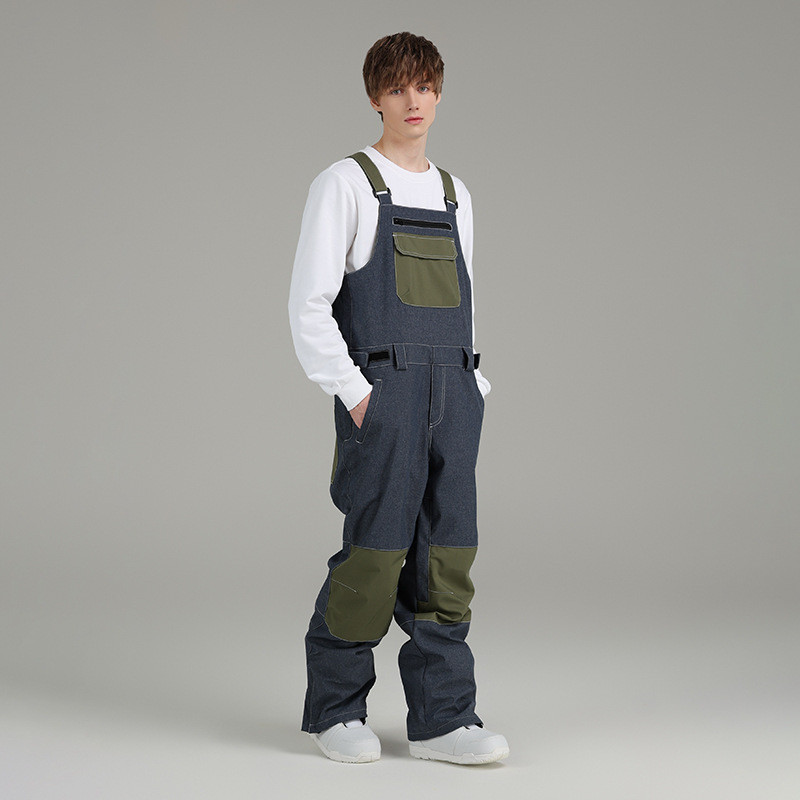 Vyrai Moteriški Džinsiniai Slidinėjimo Kombinezonai Žieminiai Šiltas Slidinėjimo Kombinezonas Neperšlampamas Vėjas Sniego Sportas Kelnės Snieglentės Slidinėjimo Kelnės