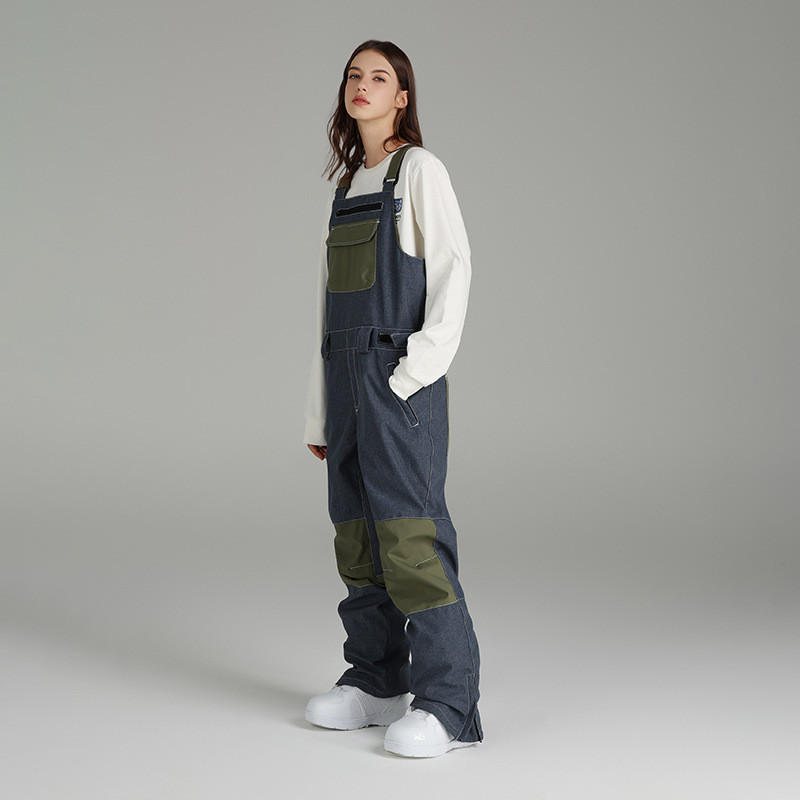 Vyrai Moteriški Džinsiniai Slidinėjimo Kombinezonai Žieminiai Šiltas Slidinėjimo Kombinezonas Neperšlampamas Vėjas Sniego Sportas Kelnės Snieglentės Slidinėjimo Kelnės