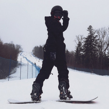 Еднокомпонентен ски гащеризон Мъжки Дамски еднокомпонентен ски костюм Спорт на открито Яке за сноуборд Водоустойчив гащеризон Облекла Ски дрехи