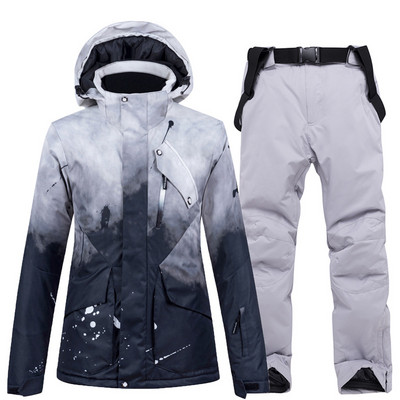 Férfi Női Síruhák Téli Síruha Szettek Snowboard Ruhák Vízálló Szélálló Síkabát és Szíj Hónadrág Méret XXXL
