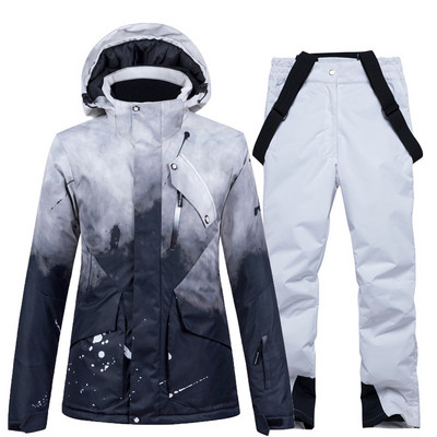 Férfi Női Síruhák Téli Síruha Szettek Snowboard Ruhák Vízálló Szélálló Síkabát és Szíj Hónadrág Méret XXXL
