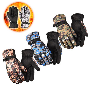 Вътрешен полар Зимни топли ски ръкавици Водозащитни ръкавици Мотоциклет Мъже Жени Спорт на открито Каране Дебели ръкавици