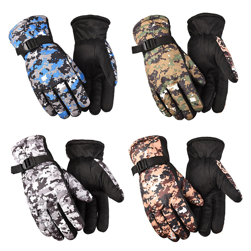 Vidinės vilnos žiemos šiltos slidinėjimo pirštinės Apsauginės pirštinės nuo vandens