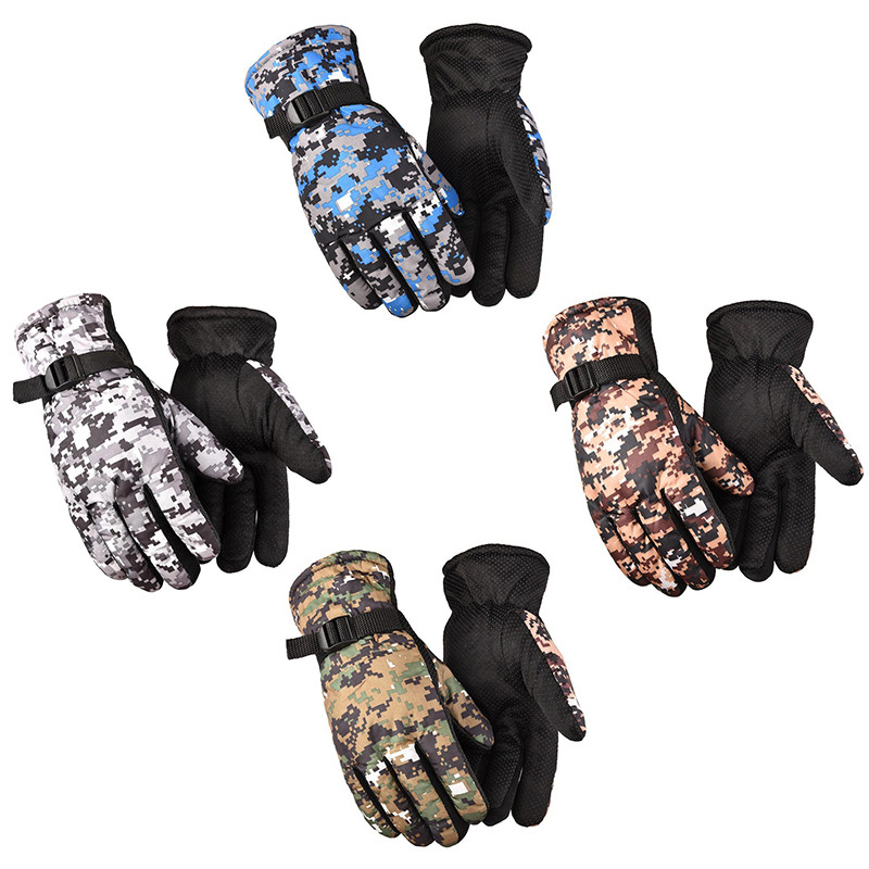 Vidinės vilnos žiemos šiltos slidinėjimo pirštinės Apsauginės pirštinės nuo vandens