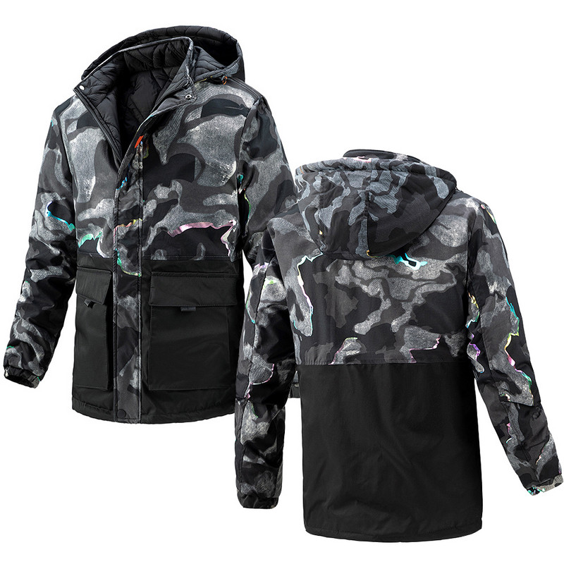 -30 laipsnių Nauja mada Vyriškas ledinis sniego kostiumas storas dėvėjimas vėjui atsparus žiemos kostiumai snieglenčių sportui drabužiai slidinėjimo striukė + kelnės su dirželiais