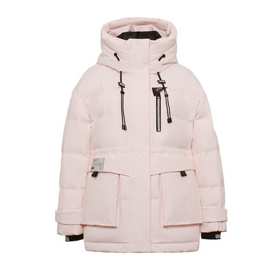 Baltos ančių pūkinės slidinėjimo striukės Moteriškos slidinėjimo kostiumas žiemai, šilti slidinėjimo snieglenčių drabužiai, vandeniui atsparūs lauko sniego striukės + kelnės prekės ženklas