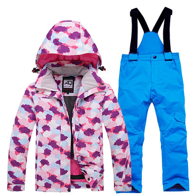 Nauji vaikiški slidinėjimo kostiumai vaikams prekių ženklai neperšlampami vandeniui šilti vaikų sniego rinkiniai žiemos slidinėjimo ir snieglenčių striukėms kelnės