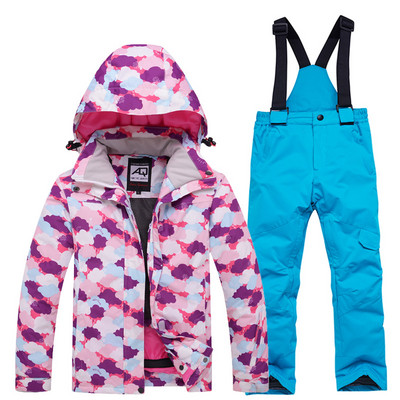 Nauji vaikiški slidinėjimo kostiumai vaikams prekių ženklai neperšlampami vandeniui šilti vaikų sniego rinkiniai žiemos slidinėjimo ir snieglenčių striukėms kelnės