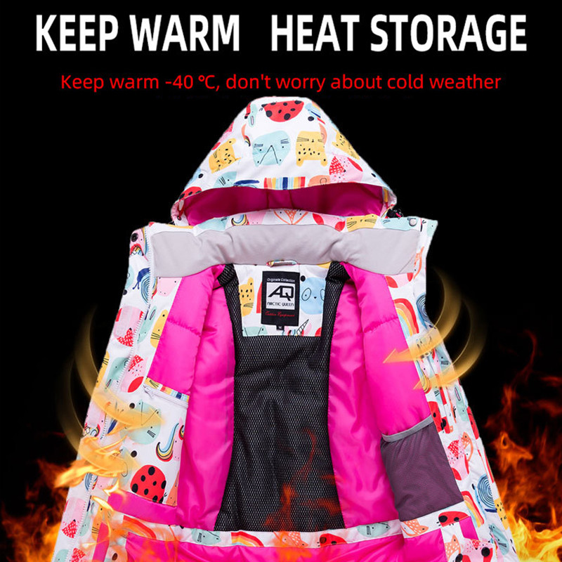 Nauji vaikiški slidinėjimo kostiumai vaikams prekių ženklai neperšlampami vandeniui šilti vaikų sniego rinkiniai žiemos slidinėjimo ir snieglenčių striukėms kelnės