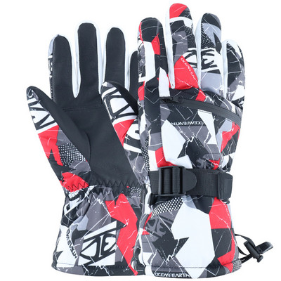 Žieminės slidinėjimo pirštinės vyrams Vandeniui atsparios terminės pirštinės Vyras Moteris Neslidžios dviratininko darbo pirštinės перчатки мужские зимние