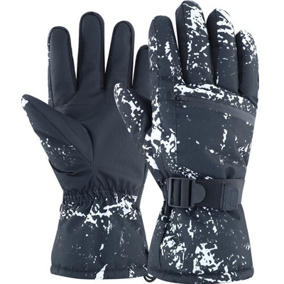 Žieminės slidinėjimo pirštinės vyrams Vandeniui atsparios terminės pirštinės Vyras Moteris Neslidžios dviratininko darbo pirštinės перчатки мужские зимние