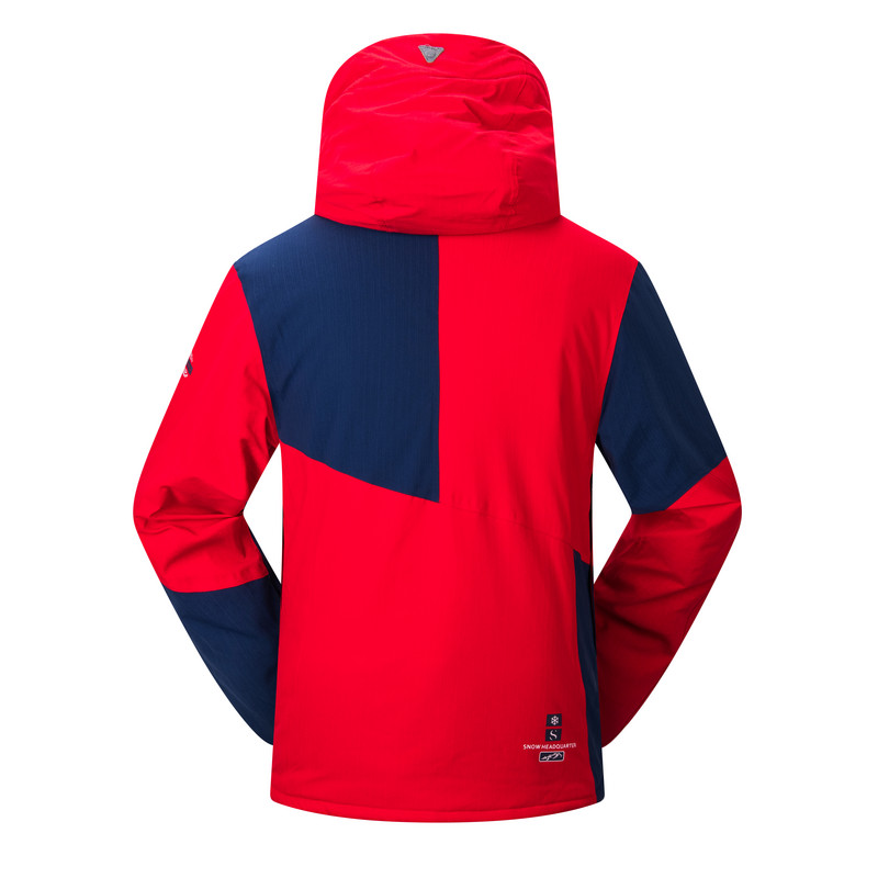 Vyriškas slidinėjimo kostiumas žiemai, šiltas, atsparus vėjui ir vandeniui atsparus gobtuvui snieglenčių striukė + kelnės Vyriškas lauko slidinėjimo sniego motociklas, kvėpuojantis sniego kostiumas