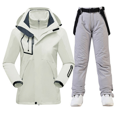 Sniego striukė Nauji vyriški sniego kostiumo rinkiniai Neperšlampami žieminiai lauko drabužiai Snieglentės drabužiai Slidinėjimo kostiumo striukės + diržinės kelnės berniukui