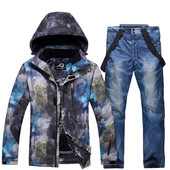 Naujas slidinėjimo kostiumas vyriškas žieminis lauko profesionalus faneruotas dvigubas lentas vyriškas slidinėjimo apatinis trikotažas vandeniui atsparus šilumai storinimas