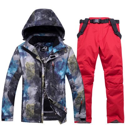 Naujas slidinėjimo kostiumas vyriškas žieminis lauko profesionalus faneruotas dvigubas lentas vyriškas slidinėjimo apatinis trikotažas vandeniui atsparus šilumai storinimas